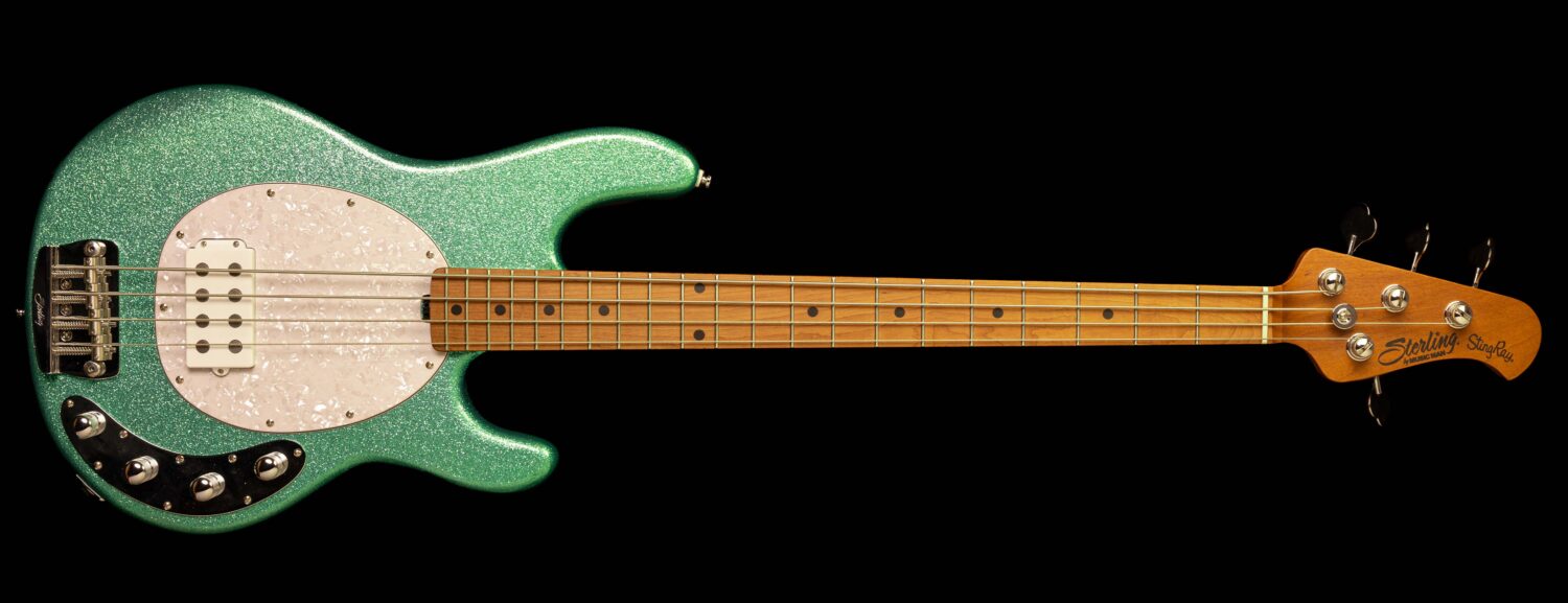 Sterling by Music Man Stingray RAY34 Roasted Maple Seafoam Sparkle