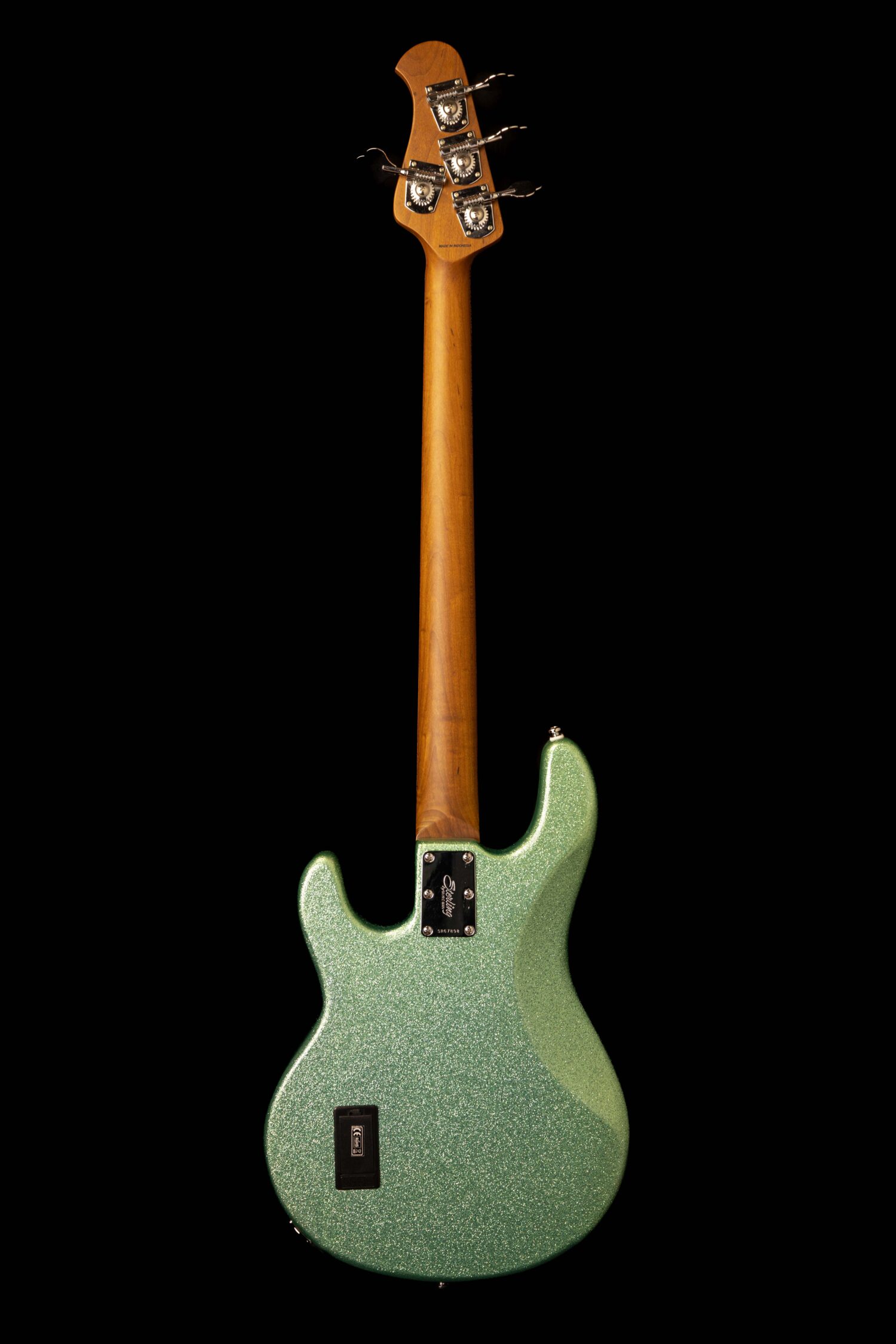 Sterling by Music Man Stingray RAY34 Roasted Maple Seafoam Sparkle - Image 3