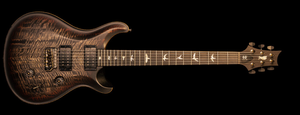 PRS Custom 24 40th Anniversary Satin Charcoal Tri-Color Burst