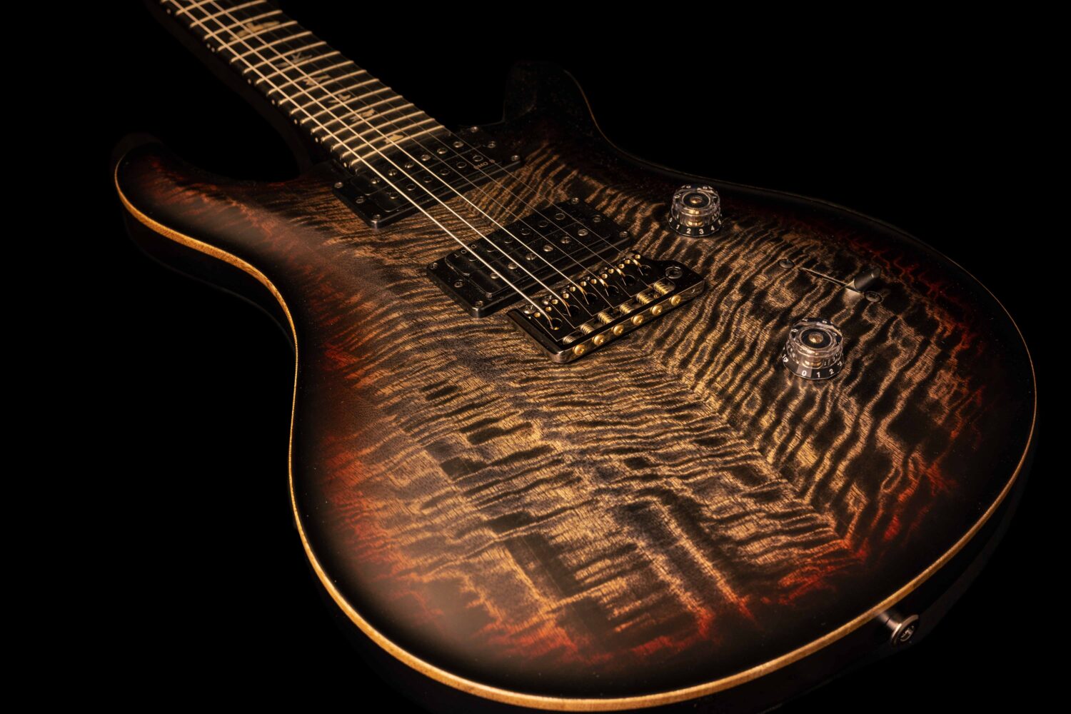 PRS Custom 24 40th Anniversary Satin Charcoal Tri-Color Burst - Image 5