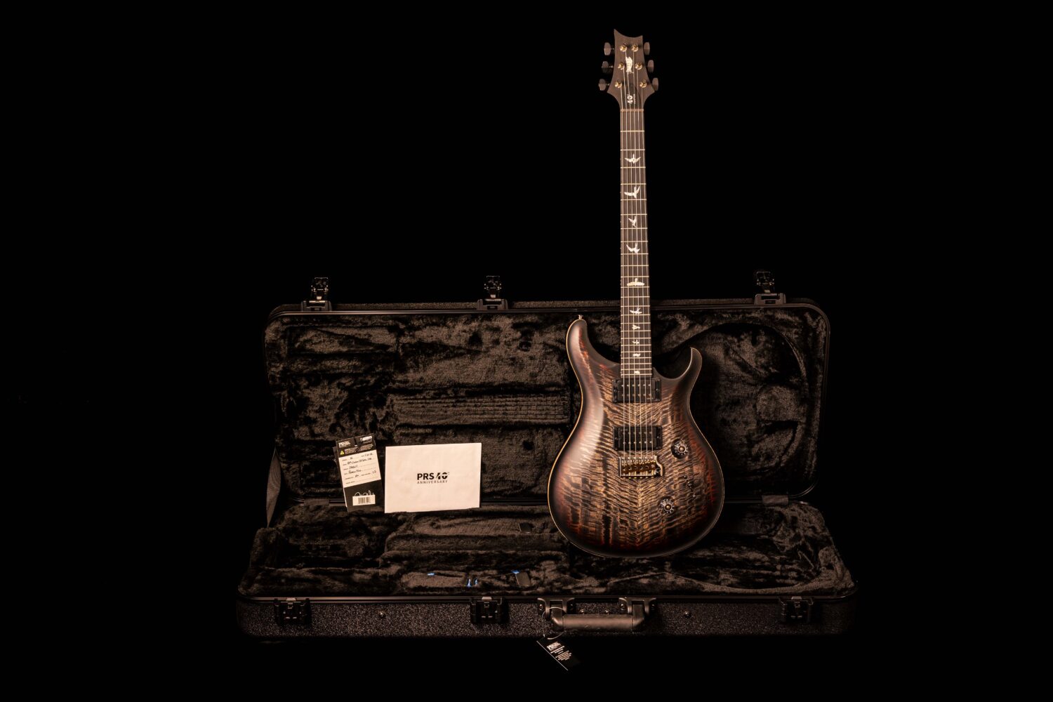 PRS Custom 24 40th Anniversary Satin Charcoal Tri-Color Burst - Image 6
