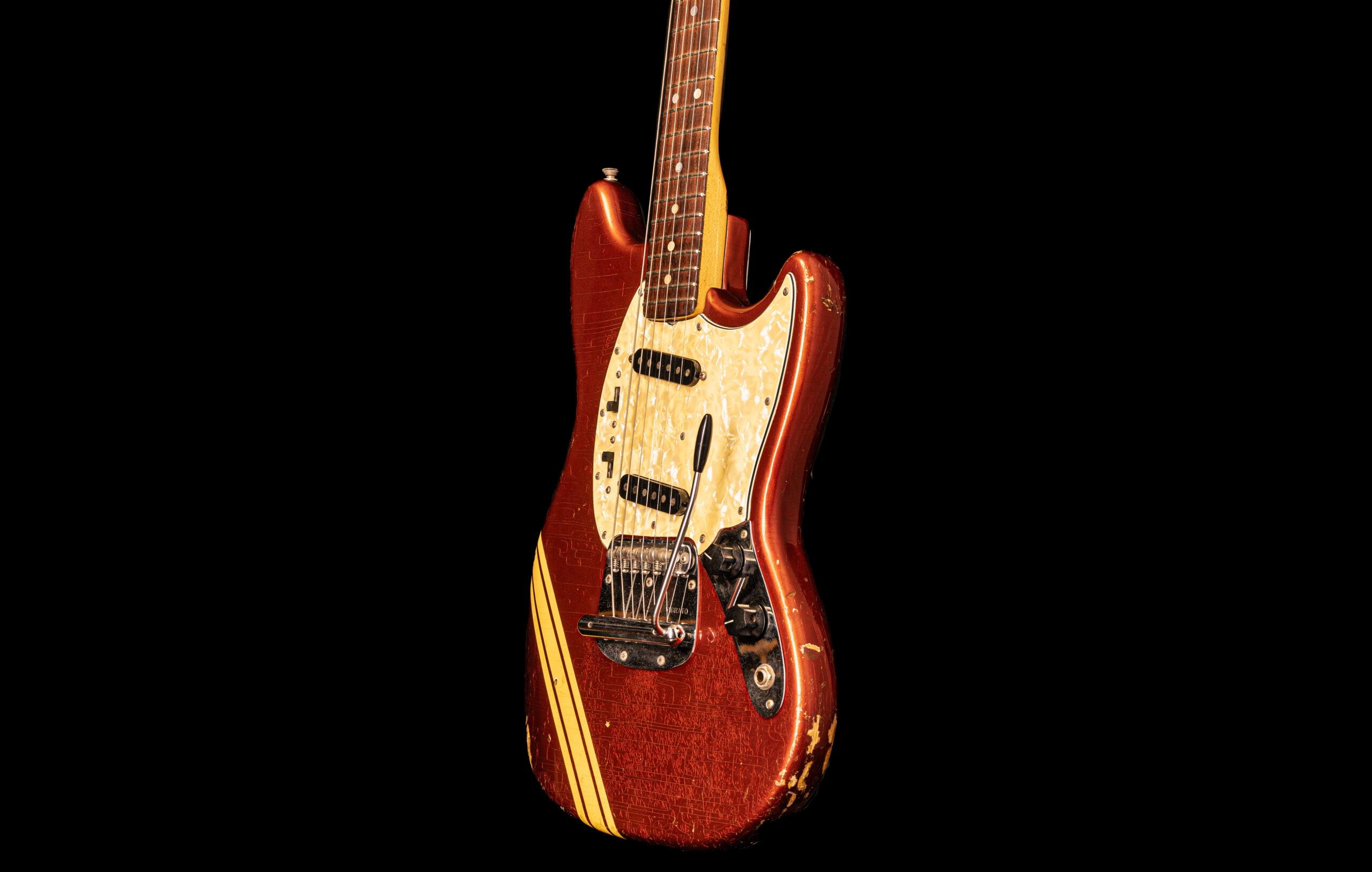 Fender Mustang Competition Candy Apple Red 1972 - Image 3