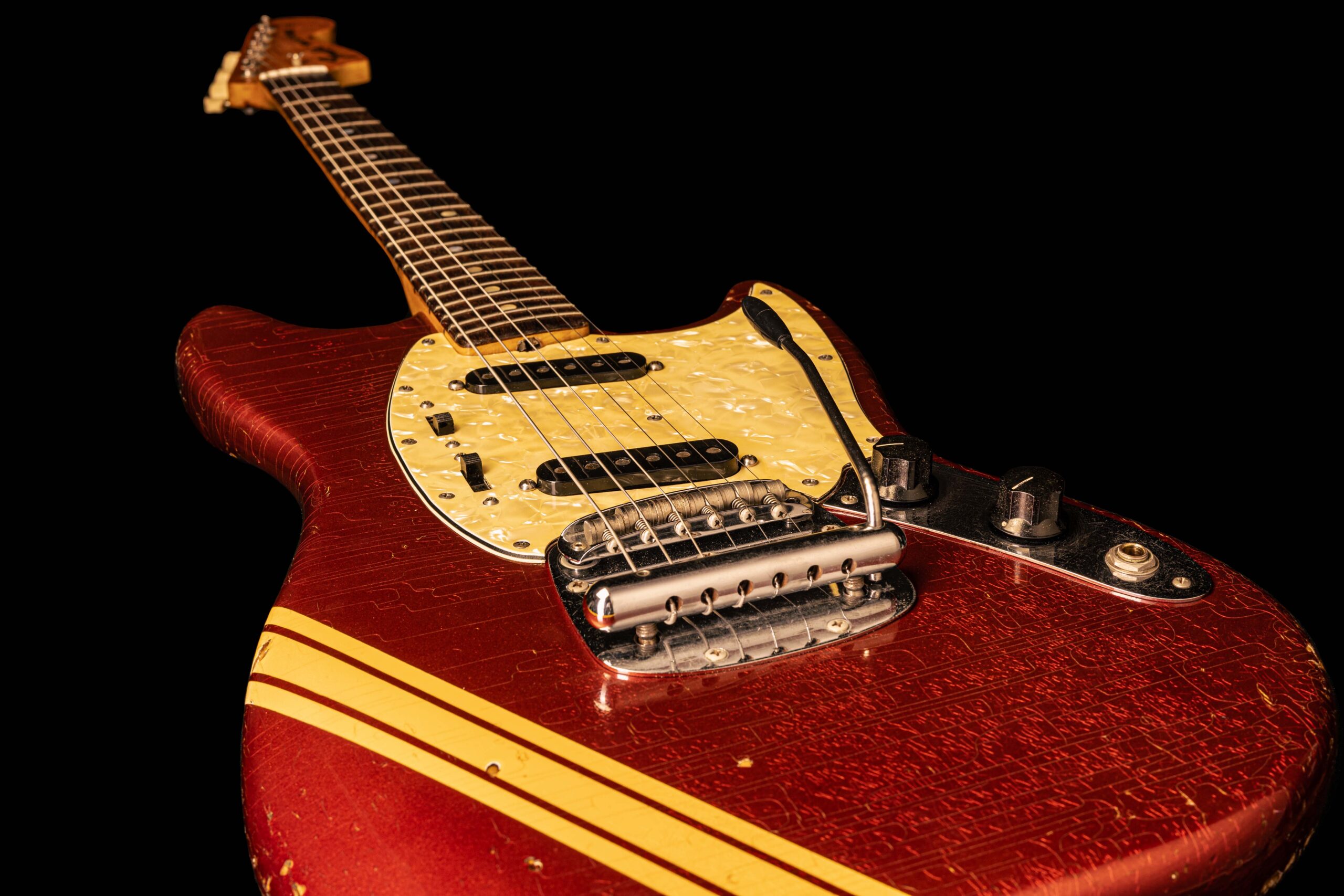 Fender Mustang Competition Candy Apple Red 1972 - Image 6