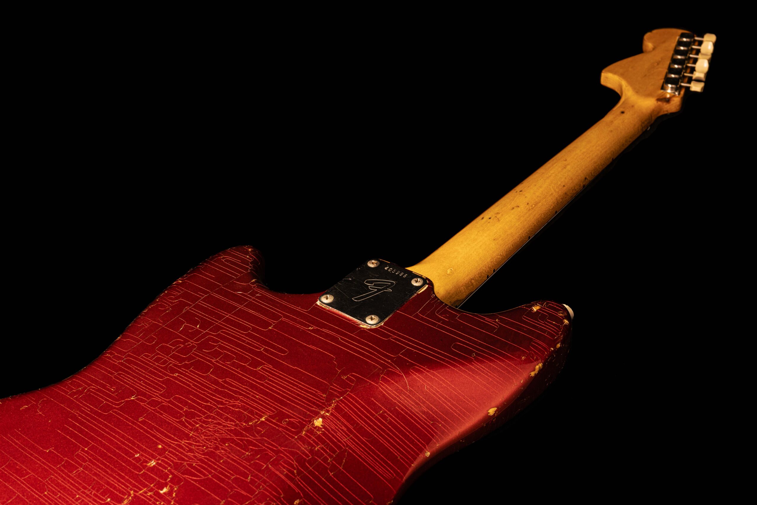 Fender Mustang Competition Candy Apple Red 1972 - Image 7