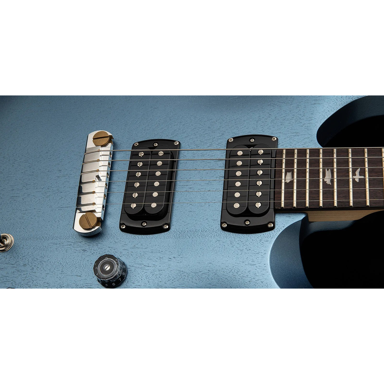 PRS SE CE 24 Standard Stoptail Satin Ice Blue Metallic - Image 4