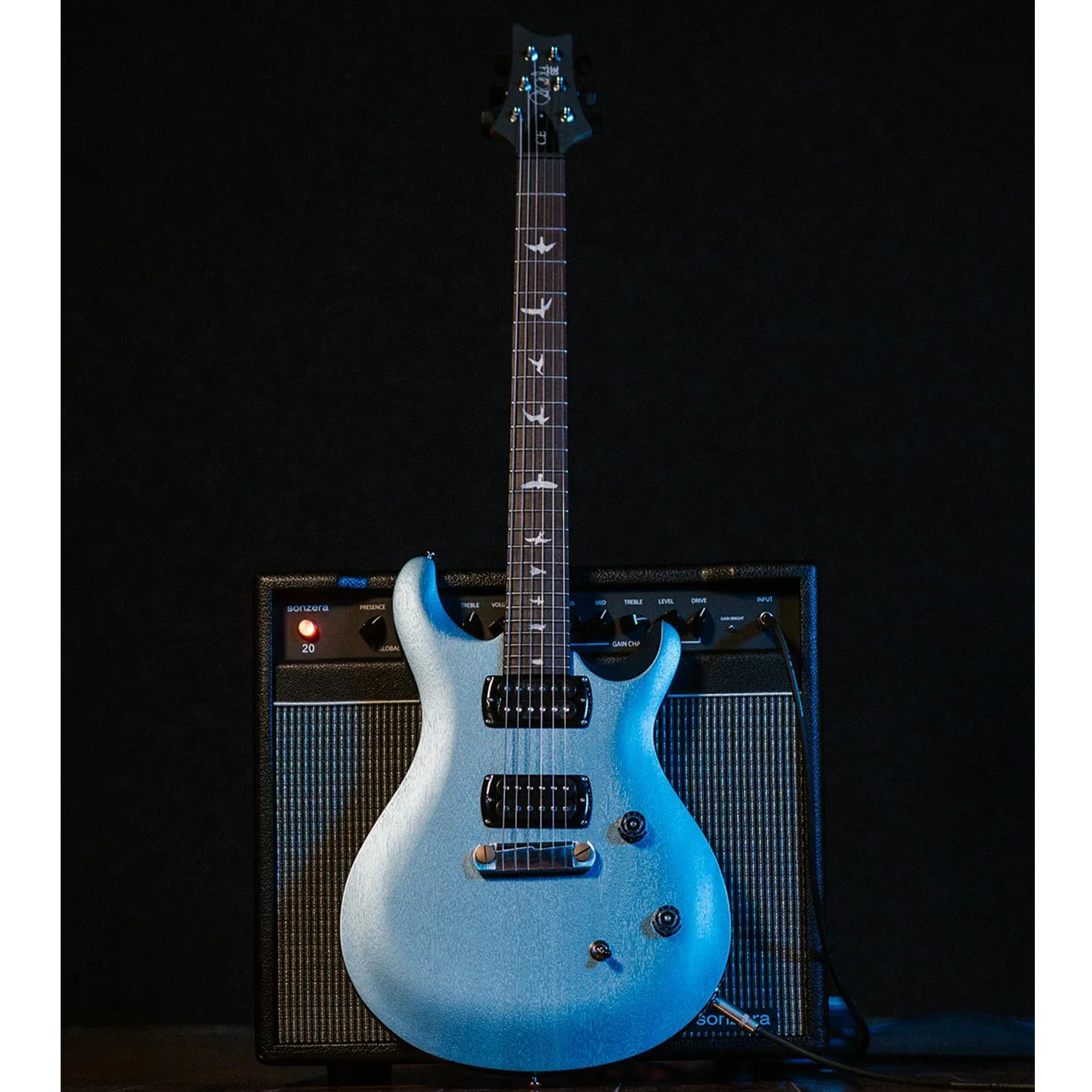 PRS SE CE 24 Standard Stoptail Satin Ice Blue Metallic - Image 8