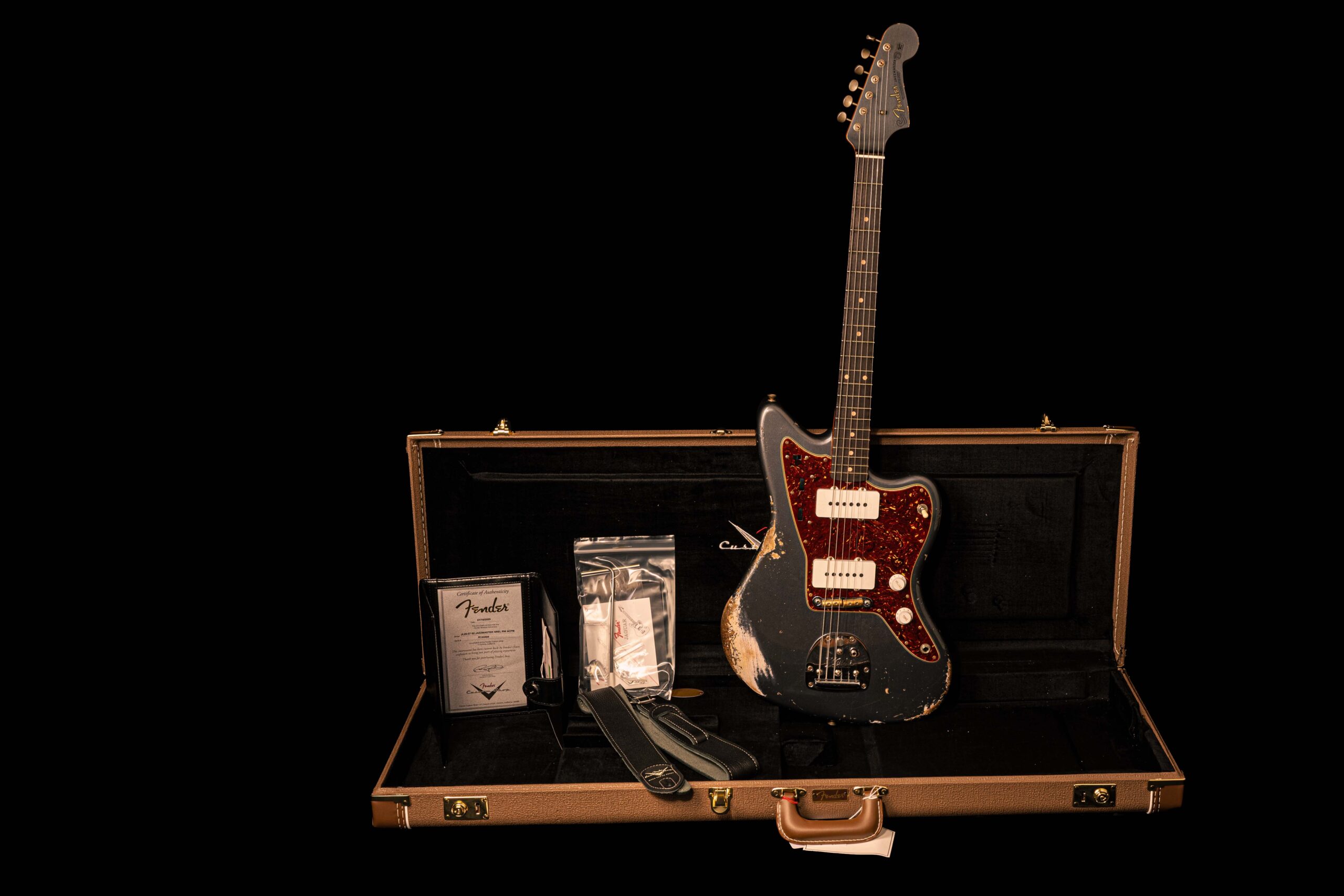Fender Jazzmaster '62 Aged Charcoal Frost Metallic Relic – Bild 6
