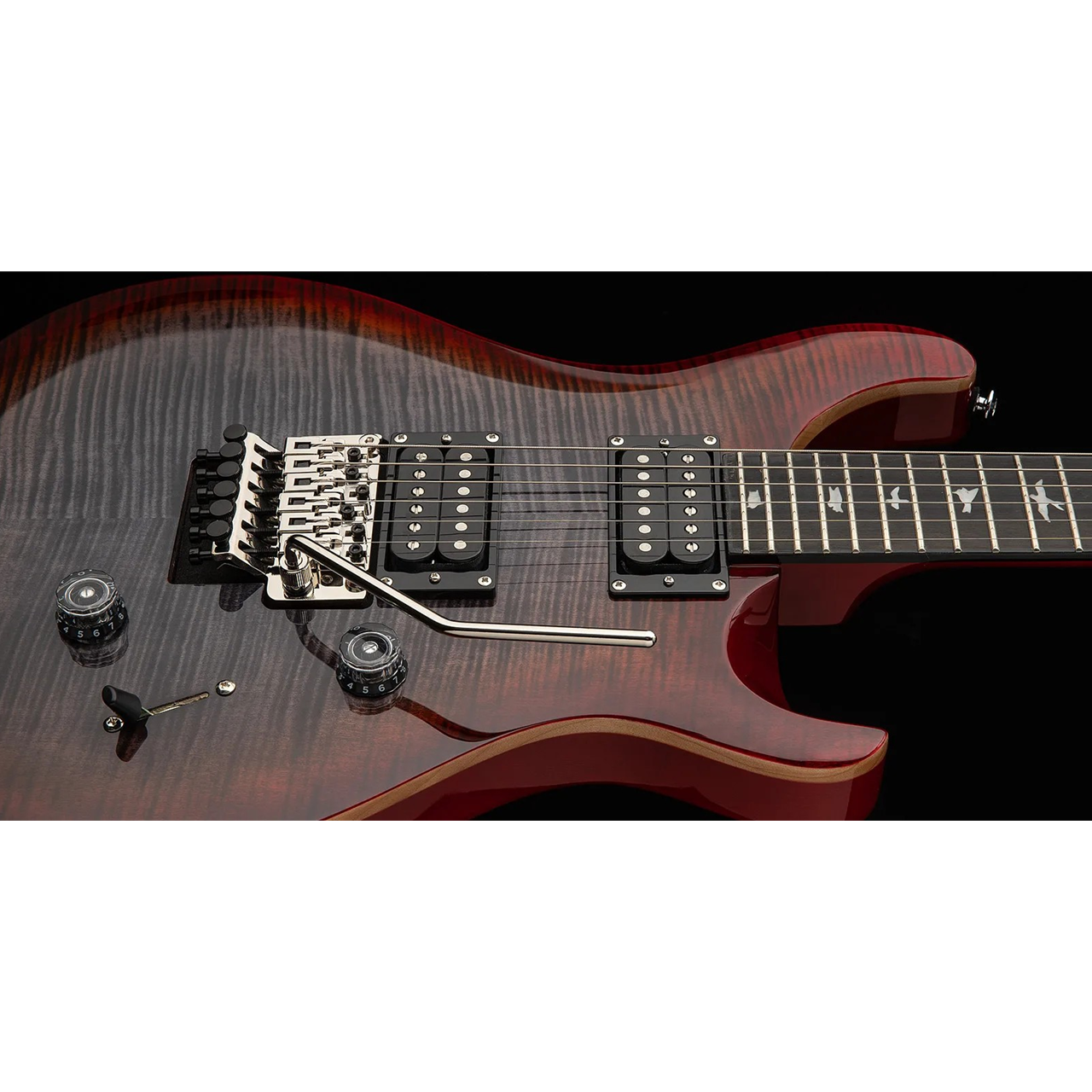 PRS SE Custom 24 "Floyd" Charcoal Cherry Burst - Image 2