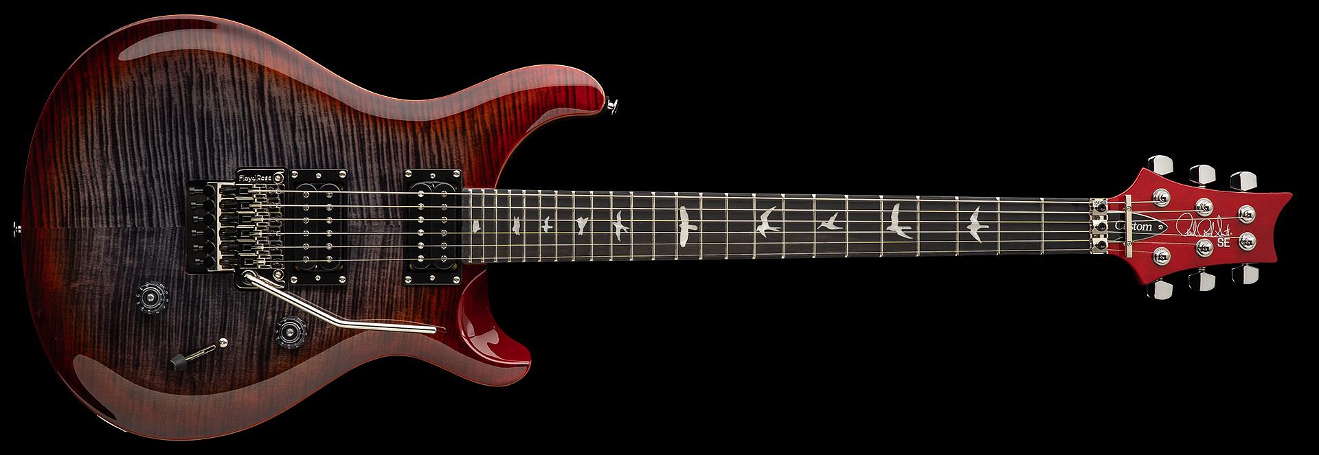 PRS SE Custom 24 "Floyd" Charcoal Cherry Burst