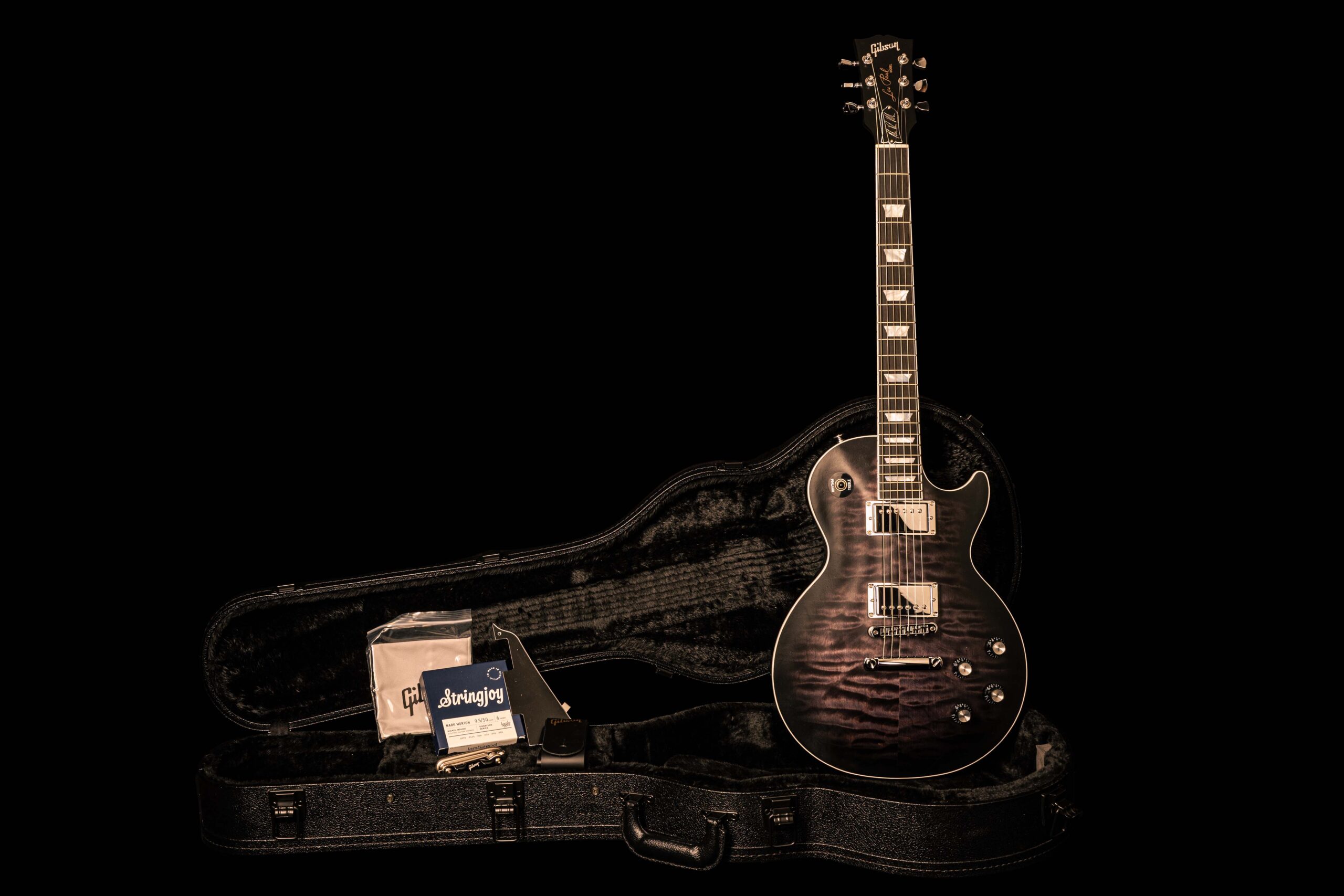 Gibson Les Paul Modern Quilt Mark Morton Trans Ebony Burst Satin - Image 8